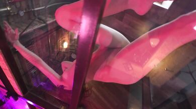 Erotic sensual solo on the glass floor, sexy dance, Sirena Milano, zoom pussy beautiful girl