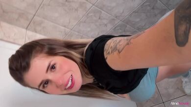 Masturbating HIDDENLY in the GYM bathroom