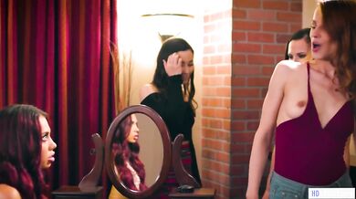 Slutty College Girls And A Nerd Teen Having Lesbian Orgy - Aidra Fox, Jillian Janson, Sabina Rouge And Aria Lee (Aria A, Jillian Fox)