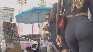 meaty ass blonde grey pants