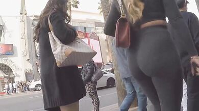 meaty ass blonde grey pants