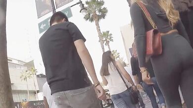 meaty ass blonde grey pants