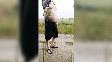 Short walk in the white underpants