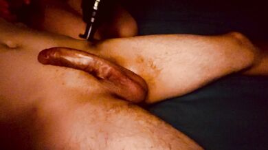 Treatment with the massagepistol, big dick male moaning - Luce Avery