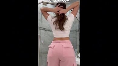 Sophie Rain Nude Blue Shorts Strip