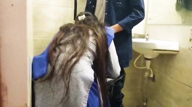 Indian college student in H.O.D.'s bathroom