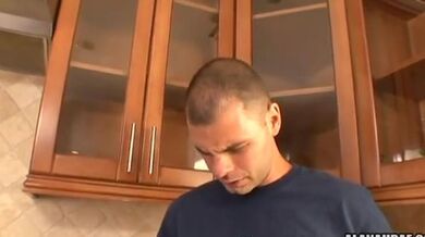 Alanah Rae hardcore threesome in the kitchen