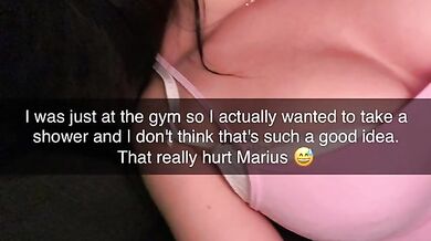 18 Year Old Teen Cheats On Her Bf With Her Ex On Snapchat After Doggystyle Gym Workout