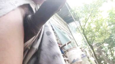 pumunta sa labas - Nilaro laro ang burat (Showed asian black dick)