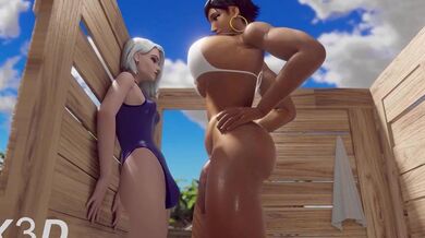 Pharah and ashe futa