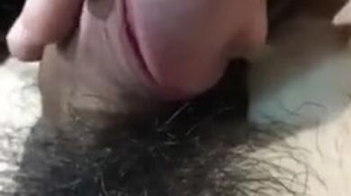 Flicking my frenulum until I cum