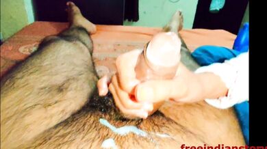 Hot Indian stepsister Jerking off her stepbrother in Indian style
