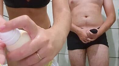 Dry Hump In The Shower, Cum In Pants Assjob, Very Tight Wet Shorts?