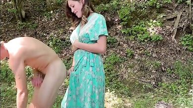 zo&y t@ylor fucks her husband in the woods