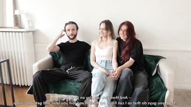 Amateur Threesome – Two French Goddess Share A Lucky Man.