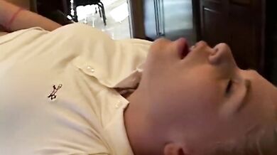 Little Summer masturbate kitchen