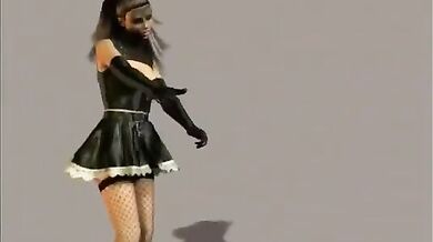 3d hentai stripper gets nasty on stage beast