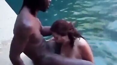 asian blows black dick poolside from AsiansAffairs asian doll sextape