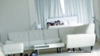 Banging three volleyball girls nude beach