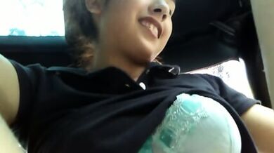 Horny Teens Fuck In Car