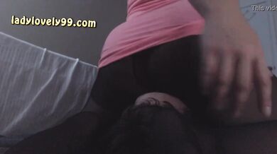 BBW Lana Peach face farting on Slave with Pantyhose Domination (Lana Peaches)