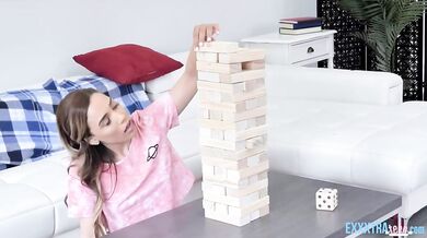 Huge Jenga With Alita Lee And Jon Jon - Skinny Deepthroat
