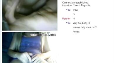 Hot Blonde Pulls Panties to the Side to Finger Herself