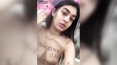 Cute Indian Girl Play With Tits Acting Like A Sex Slave