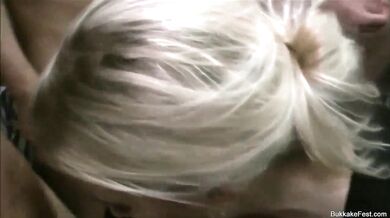 Naughty Girl Grace Harper Takes Sticky Bukkake gangbang