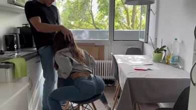 Roommate Fucks Me Hard in the Kitchen!