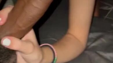 Beautiful white teen sucks BBC