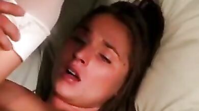 American doll gets her young pussy licked by her porn