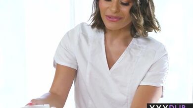 Lesbian teen Nicole Aria soaked big ass blondes Maria Kazi tight pussy during passion body massage porn