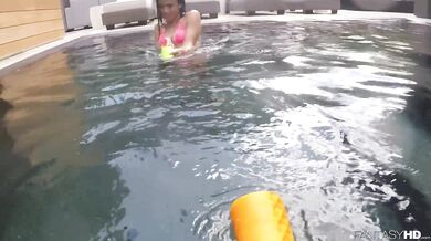 Wet Latina Cum Drain Invites Fat Dick Over For A Swim - Michelle Martinez