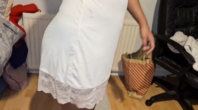 Hot Latina WIFE in a Night Dress - UPSKIRT Panty Slip and Thick Booty POV 4K