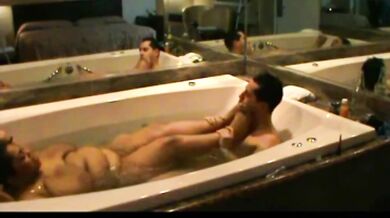 Fat Ebony mother caught with toyboy in jacuzzi