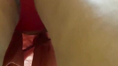 Granny show sexy string thong and extreme insertion cucumber taboo. porn