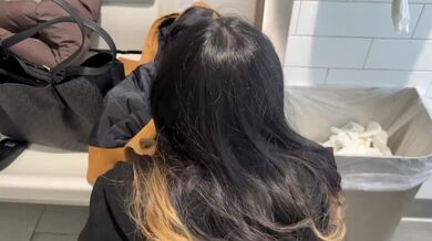 Asian Slut Swallows Cum at Walmart