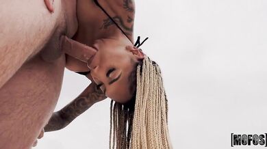 Big Assed Squirter Black Babe's Pussy Drilled Hard - Kona Jade , JMac