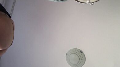 Amateur wife doing housework naked. Milf with hairy pussy, big ass.