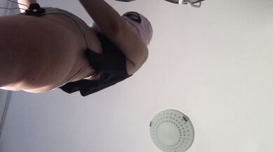 Amateur wife doing housework naked. Milf with hairy pussy, big ass.