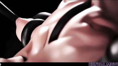 Busty MILF with big jugs got her holes stretched by giant tentacles cocks