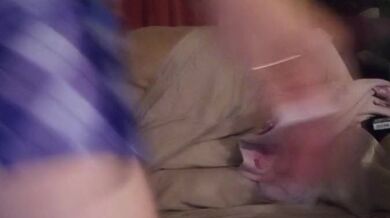 Purple Diamond In Purple Mini Skirt Smoking Cigarettes Playing Video Games