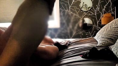 Hotwife Gets Massage Fucks Hubby Until He Cums Twice. Cum Clean Up Cum Kissing Creampie Clean Up.