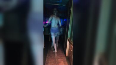 Hot petite girl does cute sexy strip tease.