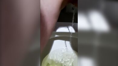 Peeing with the door unlocked because I couldn't figure out how to lock it