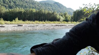 A Girl Piss by the River