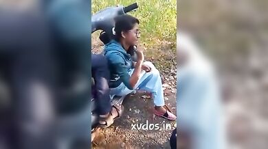Telugu Girl Doing Hot Kissing Romance With Bf In Front Of Friends