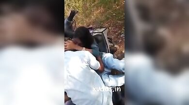 Telugu Girl Doing Hot Kissing Romance With Bf In Front Of Friends