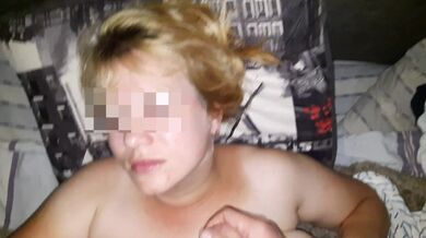 Cumming on wife's chubby lips